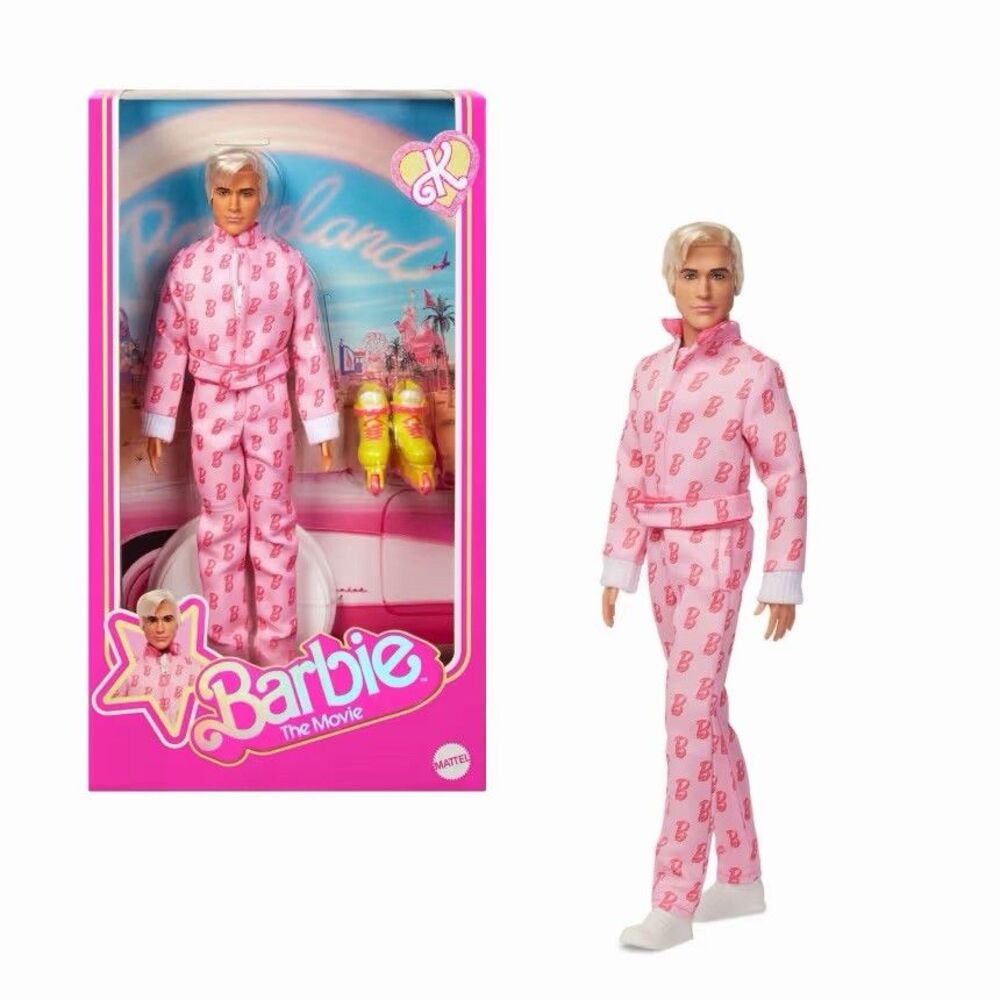 Barbie The Movie Ken Doll Ryan Gosling Pink Jumpsuit JCP80 "I'm Coming With You"